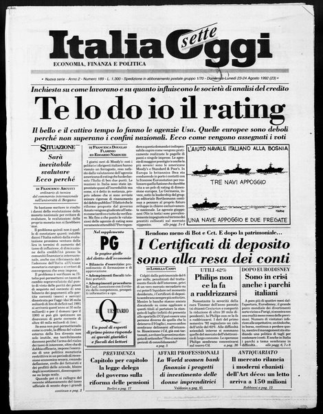 Italia oggi : quotidiano di economia finanza e politica